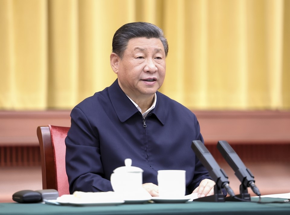 2024年3月20日下午，中共中央總書(shū)記、國家主席、中央軍委主席習近平在湖南省長(cháng)沙市主持召開(kāi)新時(shí)代推動(dòng)中部地區崛起座談會(huì )并發(fā)表重要講話(huà)。新華社記者 鞠鵬 攝 