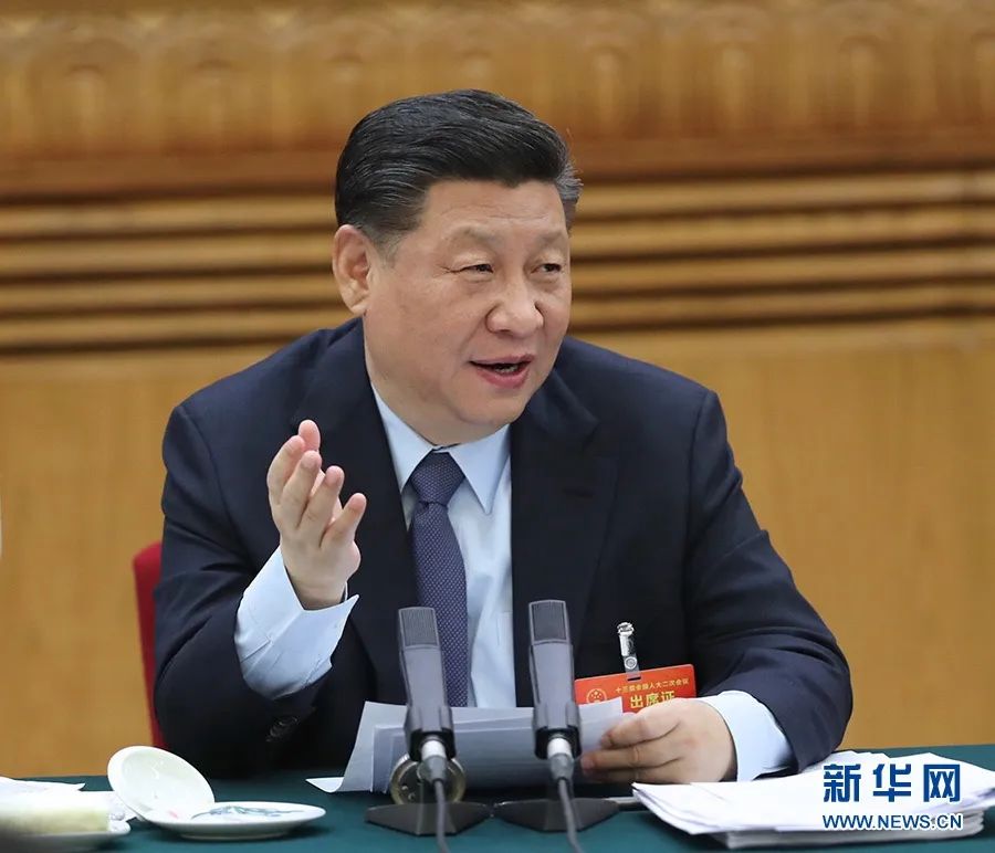 2019年3月7日，習近平參加十三屆全國人大二次會(huì )議甘肅代表團的審議。新華社記者 鞠鵬 攝