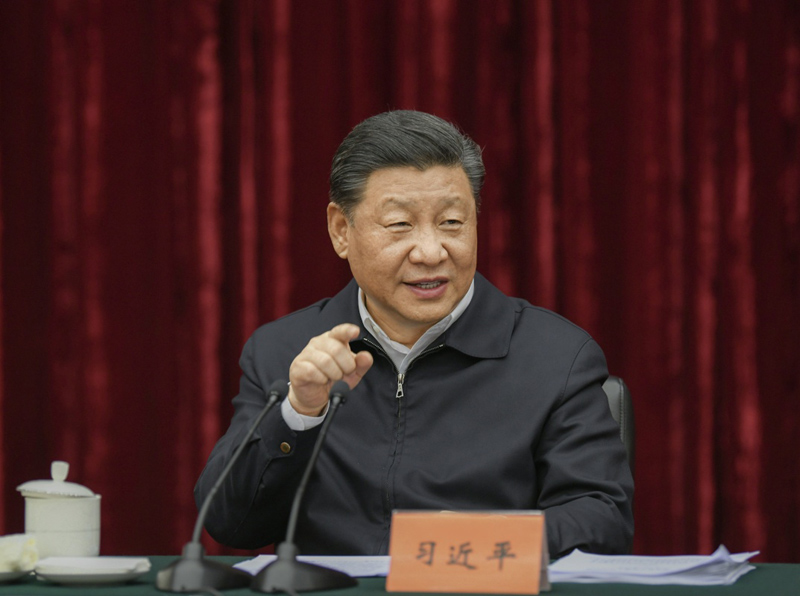 2019年4月15日至17日，中共中央總書(shū)記、國家主席、中央軍委主席習近平在重慶考察，并主持召開(kāi)解決“兩不愁三保障”突出問(wèn)題座談會(huì )。這是4月16日下午，習近平主持召開(kāi)解決“兩不愁三保障”突出問(wèn)題座談會(huì )并發(fā)表重要講話(huà)。新華社記者 謝環(huán)馳 攝